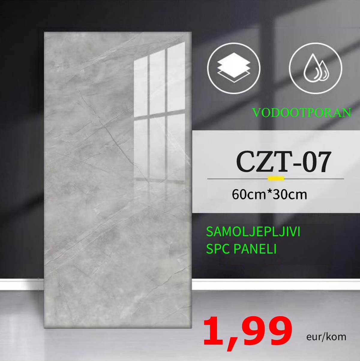 Samoljepljiva spc zidna obloga CZT-07 300x600