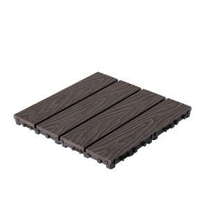 WPC decking brown 300x300x20 mm