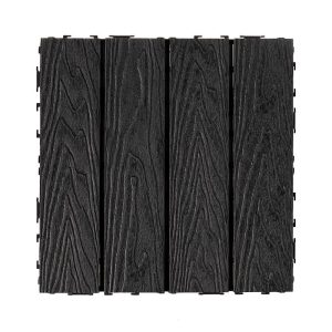 Alternative view of WPC decking charcoal 300x300x20 mm