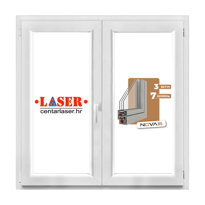 Hanemann dvokrilni prozor 120x80 lijevi